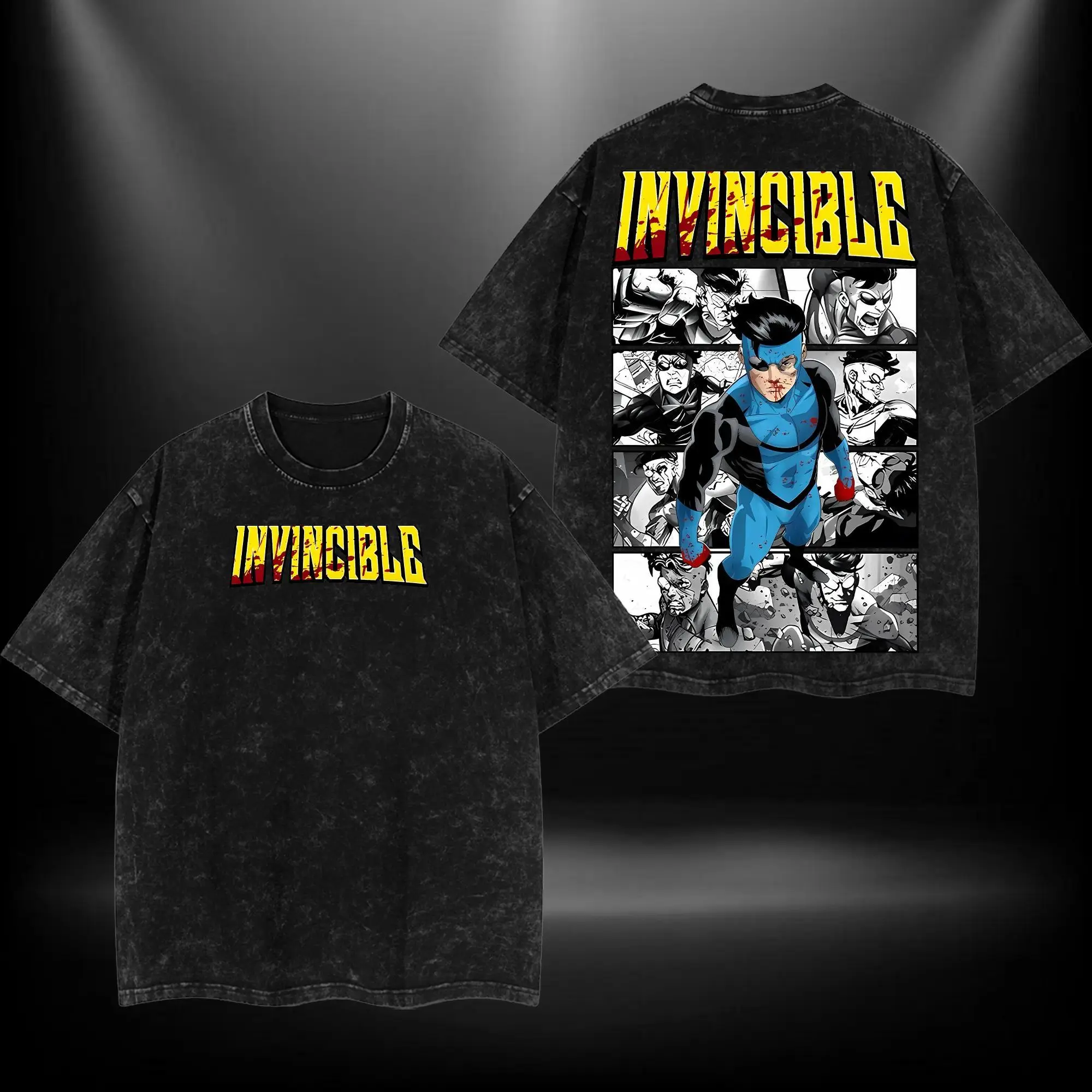 Invincible Viltrumite Collection Omni Man Conquest Thragg - Menswear Gift for movie fans Top Apparel Classic Oversized Seamless Simple Straight Man designer shirts Men's Regular Fit Floral Print Tee