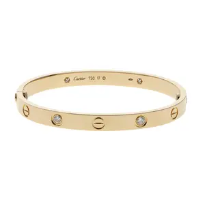 Pre-owned Cartier Love Bangle Bracelet Size 17