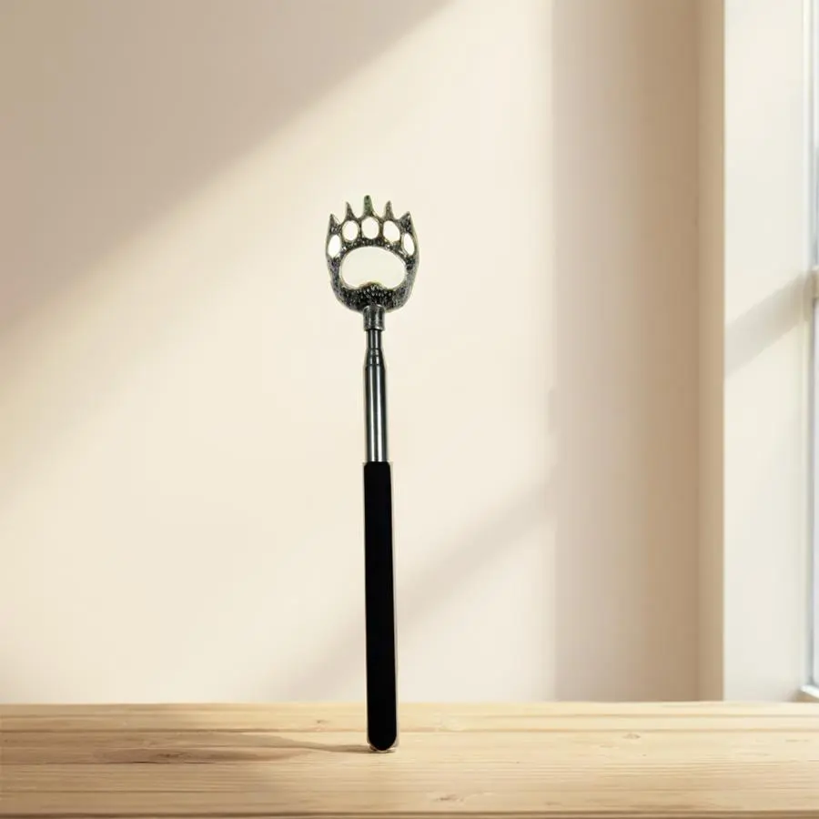 Bear Claw Stainless Steel Stretching Scratch Tool, Metal Extendable Back Scratcher, Innovative Itching Scratcher for Elderly Care, Comfortable Back Massage Helper, Body Care Tool, Relaxation Aid