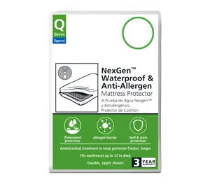 NexGen Waterproof Allergy-Free Zippered Mattress Protector Queen
