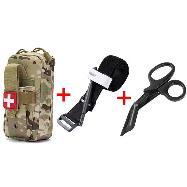 IFAK Emergency Medical Kit - MOLLE First Aid Pouch, Tourniquet Included, for Outdoor Preparedness & Home Safety