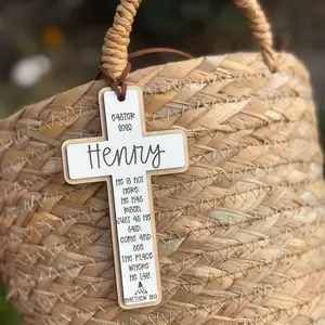 Religious Easter tag, cross Easter tag