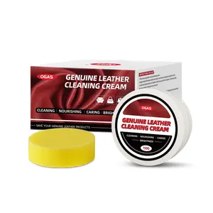 OGAS leather cleaning and maintenance agent, suitable for cleaning leather furniture, shoes, boots, and car seats, removes dirt and stains, restores shine and softness, provides long-lasting deep care, professional maintenance kit