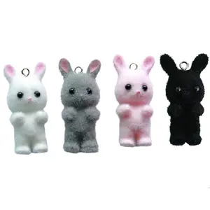 Cute Rabbit Design Plush Pendant, 4 Counts/set Phone Lanyard Pendant, Phone Strap Pendant, Phone Accessories for Backpack, Keychain, Camera