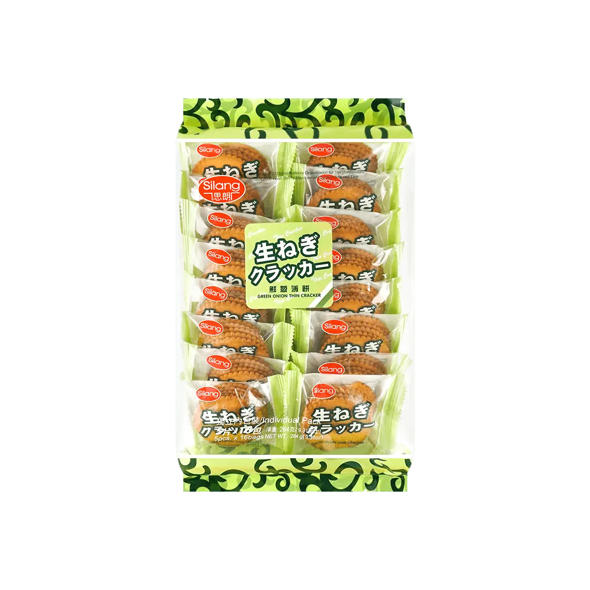 SILANG Fresh Scallion Pancakes Crispy Thin Crackers 264g - Savory Chinese Snack Food SILANG Fresh Scallion Pancakes Crispy Thin Crackers 264g - Savory Chinese Snack Food