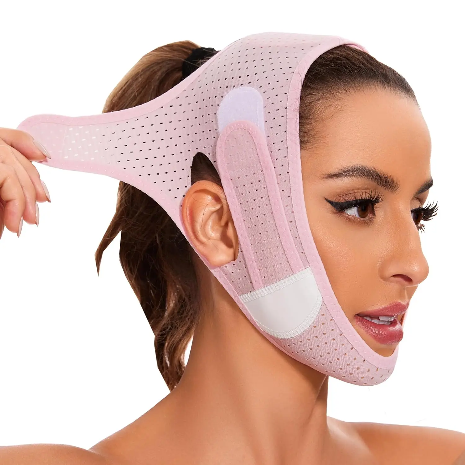 V-shaped Face Lifting Belt, Double Chin Mask, Face Slimming Strap, Smoothes Wrinkles Face Mask, Lifting and Tightening Tool for Women