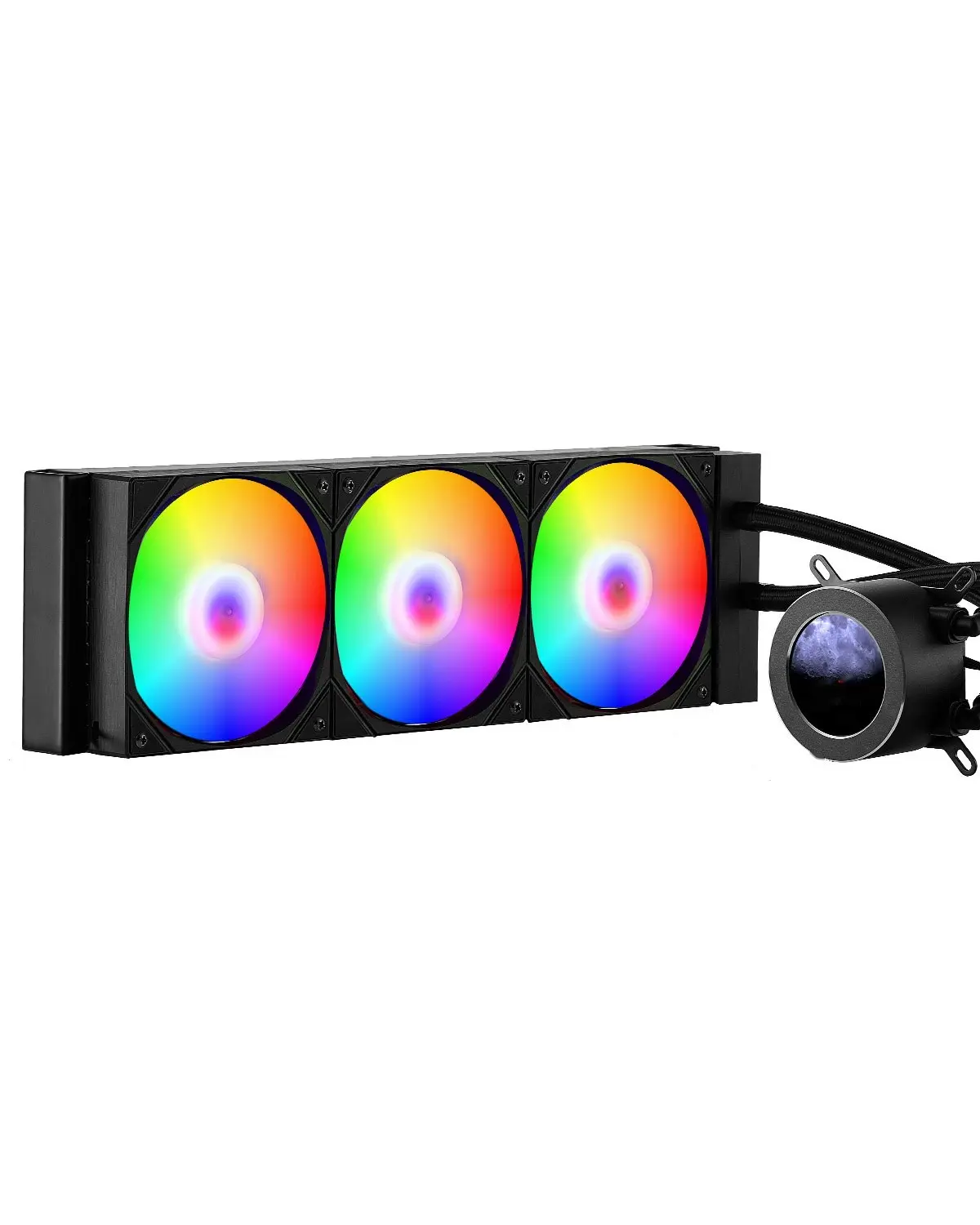 All-In-One CPU Liquid Cooler With ARGB Lighting, Three 120mm PWM Fans, High-Efficiency Water Block, Dual Radiator Design For Superior Heat Dissipation, Quiet Operation, Compatible With Intel And AMD Desktop Systems