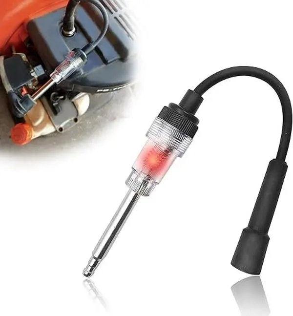 Inline Spark Tester, 1 PC Straight Boot Ignition Tester Plug Engine Ignition, Pick Up Coil/Armature Diagnostic Detector Tool for Automotive/Car/Lawnmower