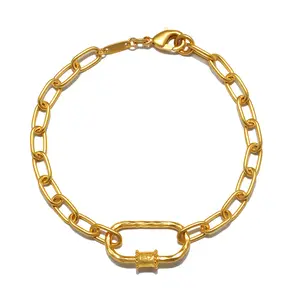 Satya Jewelry New Beginnings Lotus Charm Holder Bracelet- One year warranty