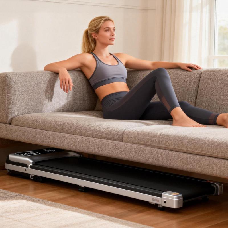 YAGUD Walking Pad with Remote Control, LED Display,  2 in 1 Under Desk Treadmill for Small Spaces,Portable for Home/Office