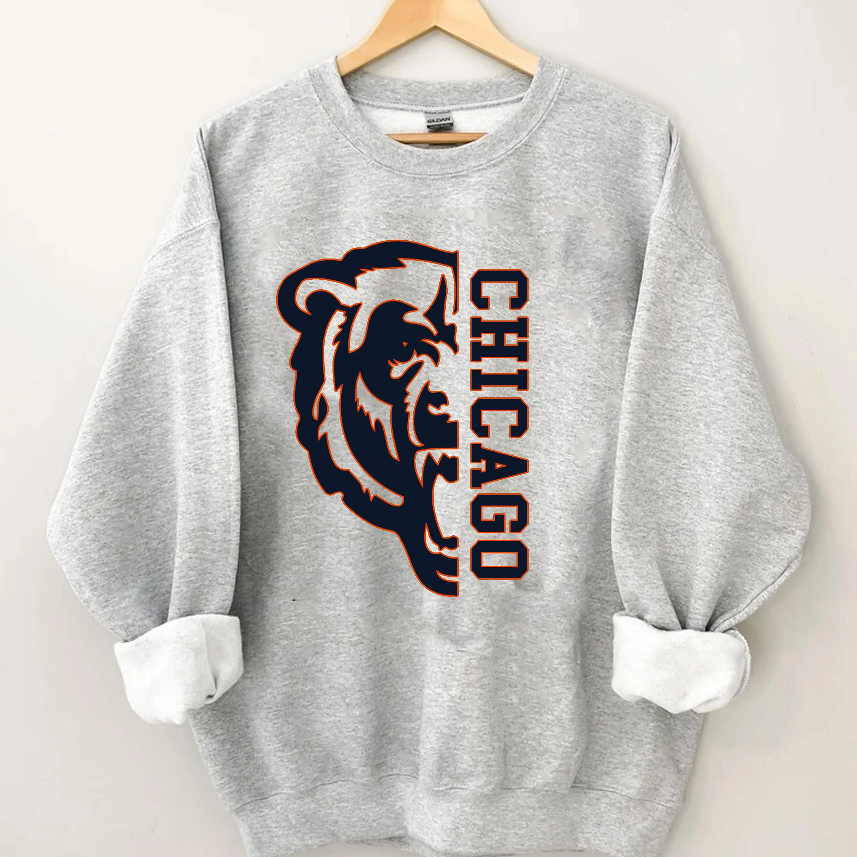 Chicago Sweatshirt, Chicago Football Sweater, Chicago Crewneck, Chicago Sweatshirts,  Unisex