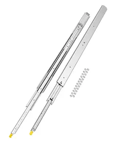 VEVOR 1 Pair Full Extension Drawer Slides 18 20 22 28 30 32 36 38 40 44 48 52 56 60 in, 500 lbs Load Capacity Locking Drawer Slides, Ball Bearing with Lock Side Mount Drawer Slide Rail