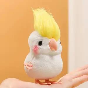 Plush Jumping Chicken Toy with Realistic Feathers Interactive Jumping Duck Jumping Parrot Soft Plush Material