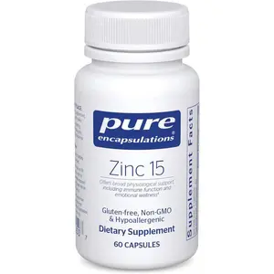 Pure Encapsulations Zinc 15 mg - Zinc Picolinate Supplement for Immune System Support, Growth & Development - for Wound Healing* - 60 Capsules