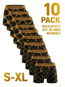 Men's Underwear Set, Luxury Antibacterial Breathable Four Corners Design, Multiple Pack Daily Commute Ice Silk Elastic Fit