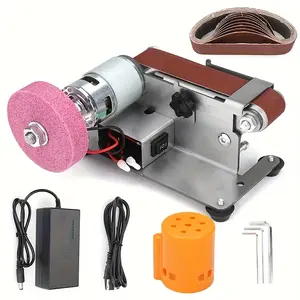Mini Electric Belt Sander DIY Polishing Grinding Machine Cutter Edges Sharpener Home DIY Tool Sets Multifunctional Grinder