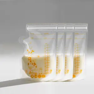 Milk Storage Bag, 30/60/100pcs Leak Proof Milk Storage Bag with Pour Spout, Milk Storage Container for Home Use, Baby Essentials, Plastic Milk Container