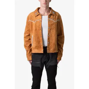 Suede Collared Jacket - Orange