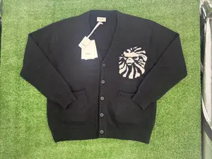 BAPE BLACK College Cardigan Knitted Sweater Size Medium (MSRP: $606)
