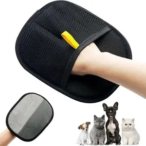 Pet hair remover Electrostatic gloves Two-waybrush sticky hair remover Cat hair dog hair gloverGrooming RemovalCleaning Reusable Pet Hair Remover Glove for Carpet, Couch, Clothing, Furniture