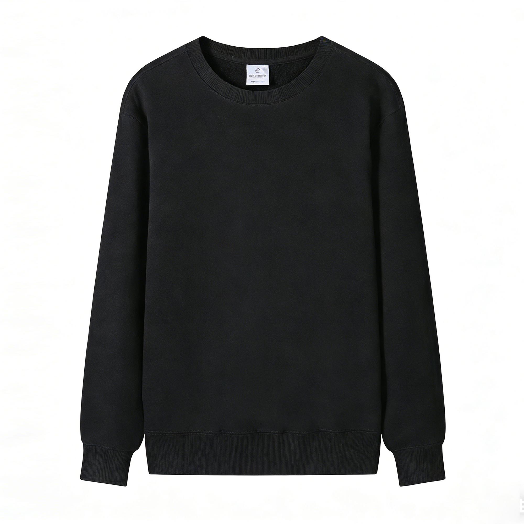 Custom Crewneck Sweatshirt (Standard / Glow-in-the-Dark Options) – Woven & Dyed French Terry Pullover, Ribbed Collar & Cuffs, Personalized Chest Design, Unisex Casual Top 300g