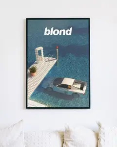 Blond Album Inspired Poster, Frank Ocean Fan Art Print, Retro Music Wall Art, Aesthetic Office & Home Decor