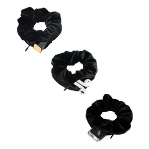 Zipper Scrunchies, Pocket Scrunchie, SECRET & HIDDEN, Hair Ties Bracelet, Compatible with AirPods 3&2&1, Key Money Chapstick Storage Bag, Elastics Hair Band