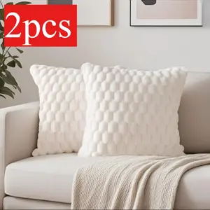 2pcs Nordic Ins style pillowcase, white, pink, gray three color pillowcase covers, light luxury living room pillowcase covers, bedside solid color simple pillowcase covers,suitable for living room,sofa,bedroom,terrace, office decoration pillowcase covers