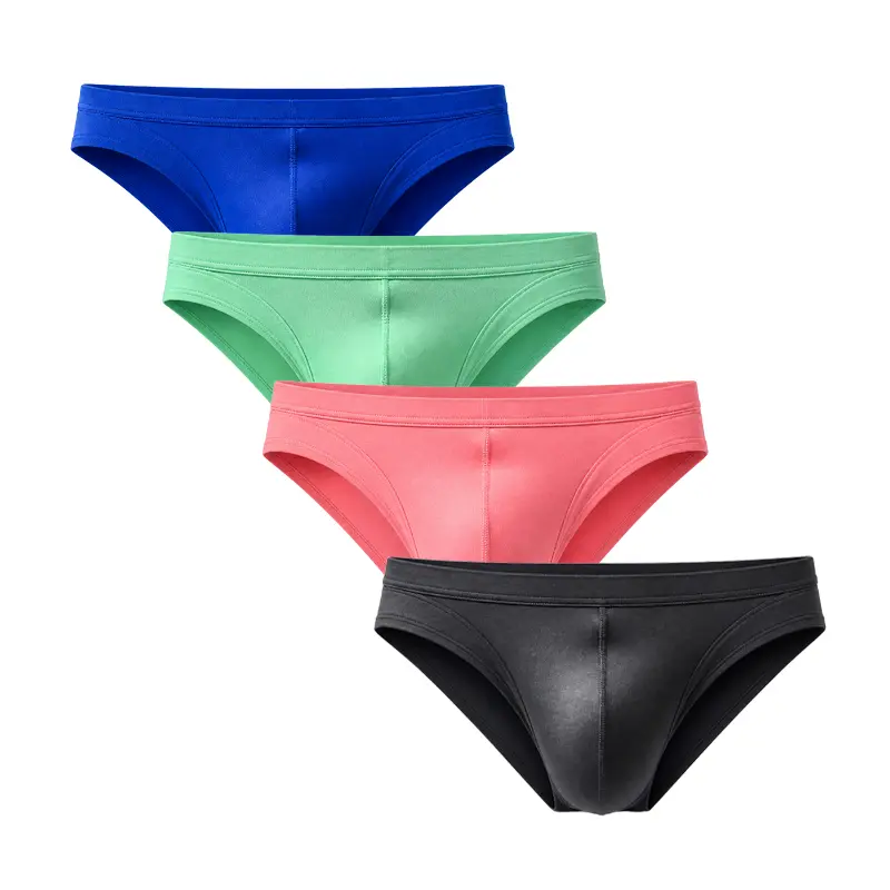 TAUWELL Men's Low Rise Briefs - 4 Pack 24110, Cutout Back, Solid Color Plain, Soft Buttery Soft Cotton Spandex Blend Stretch Fabric Menswear Underwear, Cotton Spandex Blend Men's Briefs
