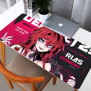Sexy Anime Girl Gaming Mouse Pad, Extended Desk Mat with Smooth Cloth Surface, Anti-Slip Rubber Base, Durable Thick Design, XXL Keyboard Mousepad for PC Gamer Setup