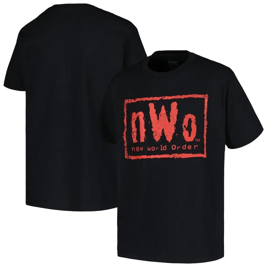 Unisex Basic Soft Black nWo Wolfpac Graphic T-Shirt - Fitted Cut Professional Wrestler Tee, Cotton Hoodie Option, Jeans