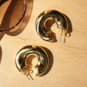 Trendy Waterproof Gold Earrings