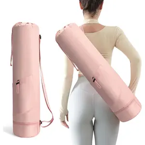 Lightweight Yoga Mat Bag with Adjustable Strap and Pockets for Women & Men, Portable Lightweight Carrier for Yoga Workout Gym and Outdoor Activities