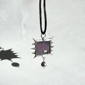 TAME IMPALA Currents- Handmade Spikey Soldered Album Pendant w/ Chrome Ball