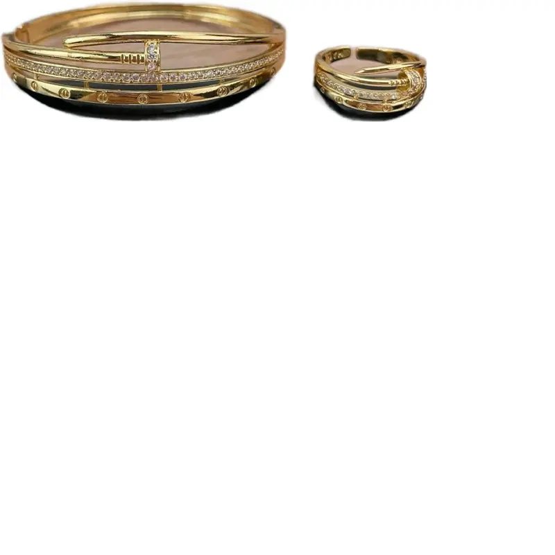 Luxury Nail Bracelet & Ring Set