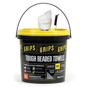 GRIPS Tough Beaded Towel 80 Count Citrus Industrial Cleaning Wipe