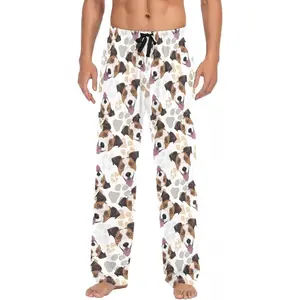 Men's Jack Russell Terrier Dog Pajama Pants Cotton Soft Comfy Sleep Lounge Pants Pjs Bottoms