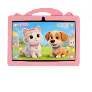 7 Inch Kids Tablet with Android System, Dual Cameras, Quad-Core Processor, 3gb RAM and 32GB Storage, WiFi Bluetooth-compatible Enabled with Shockproof Case for Learning and Entertainment Toddler Tablet