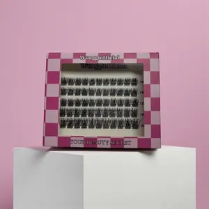 WuaggiOfficial DIY Cluster Lashes Box Premium Reusable Lash Clusters Multiple Lengths Soft Lightweight Fluffy Comfortable for Natural Wispy Full Glam Styles