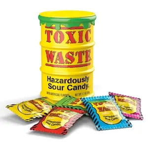 Toxic Waste Hazardously Sour Candy - Snack - 12 pieces sour snack sweets Bonbon Cherry Sugar Artificial Lemon