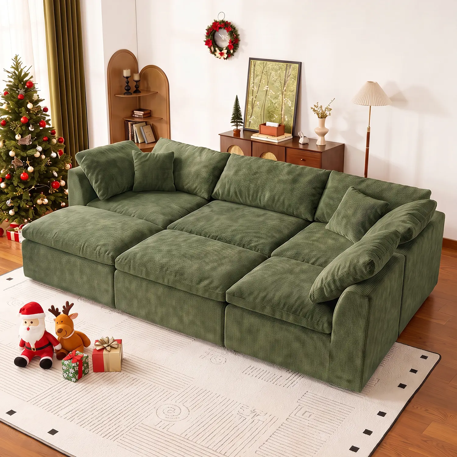 Chenille Cloud Modular Sectional Sofa