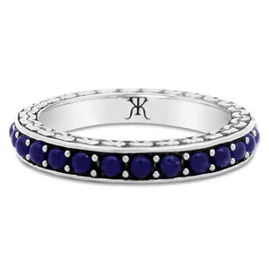 Tiffany Kay Studio Sterling Purl Knit GemstoneEternity Ring