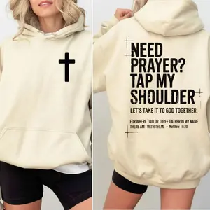 Need Prayer Tap My Shoulder Sweatshirt 2 Sides, Christian Gift For Men Women, Bible Verse Hoodie, Religious Gift For Christmas, Faith Based Tshirt, Unisex Crewneck Pullover Tee, Classic Streetwear