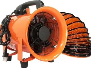 Utility Blower Fan 14 Inch Portable Axial Exhaust Fan 820W 3016CFM High Velocity Ventilator with 16FT Duct Hose for Exhausting & Ventilating at Home and Job Site