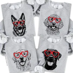 Puppy Love, Valentine's Day Dog Lover Sweatshirt, Crewneck, 50+ Breeds Available, Adorable