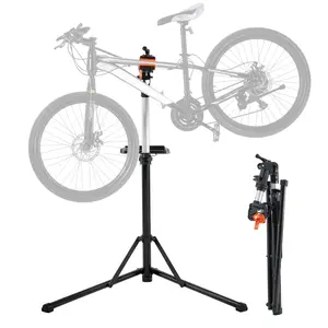 VEVOR Bike Repair Stand, TikTokShopBlackFriday, 66 lbs Heavy-duty Aluminum Bicycle Repair Stand, Adjustable Height Bike Maintenance Workstand with Magnetic Tool Tray Telescopic Arm, Foldable Bike Work Stand for Home, Shops