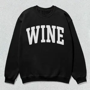 Wine Sweatshirt Collegiate Crewneck Sweater Unisex