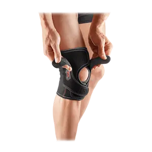 McDavid Knee Support Double Wrap - 100% CR Neoprene 93% Nylon 7% Spandex - Lightweight Flexible Perforated Design for Patella Tracking Issues
