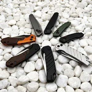 New High-Quality KS 7305 Multi-Function Folding Pocket Knife, D2 Steel Blade, Aluminum Handle, Outdoor Camping and Fishing Knife