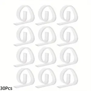 30 Pieces Transparent Plastic Tablecloth Clips, Durable and Easy-To-Use, Ideal for Picnics, Restaurants, Weddings, Parties, Secure Grip Design